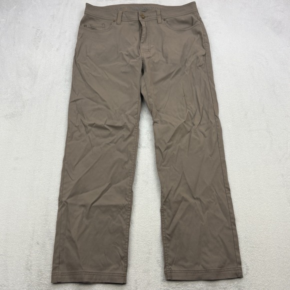 Prana Other - PrAna Pants Mens 36x30 Brown Slim Fit Nylon Stretch Elastic Waist Outdoor Hiking